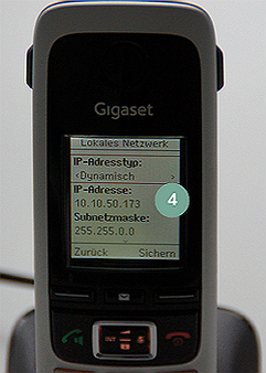 Hilfestellung Gigaset C430A Go IP Adresse abrufen Schritt 4