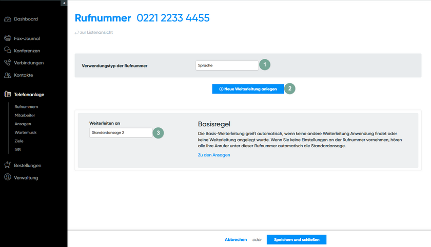 Weiterleitung Basisregel