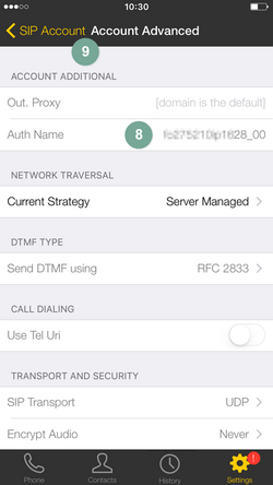 Mobile Integration mit Bria Schritt 8-9