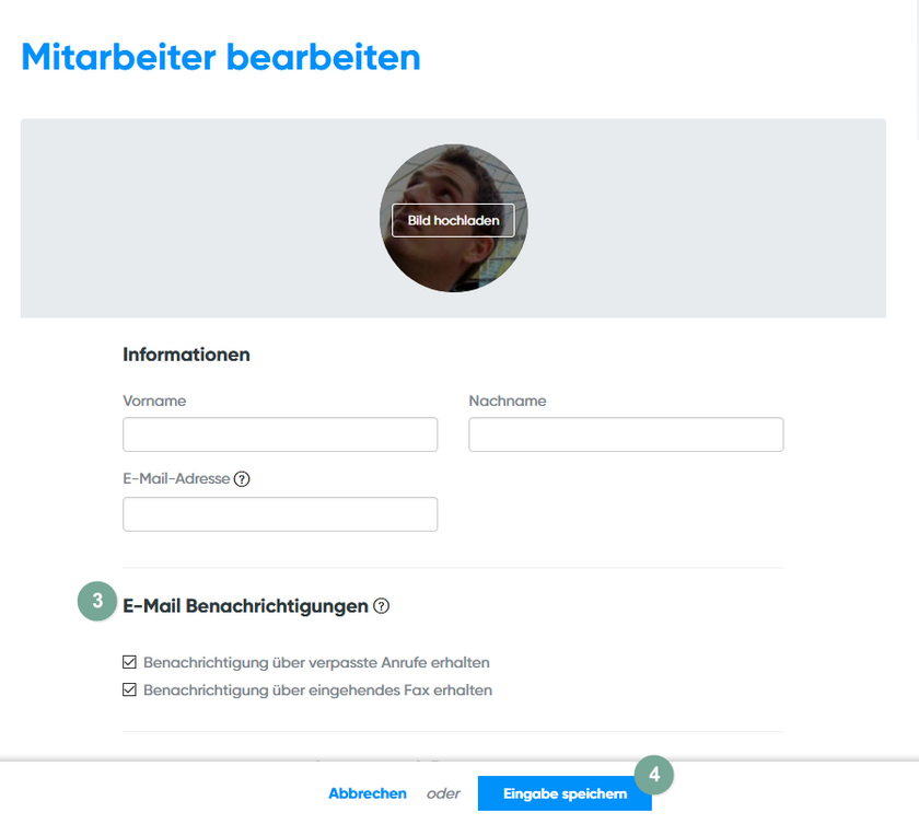 E-Mail-Benachrichtigung einschalten