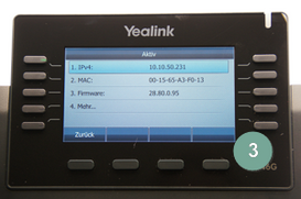 Yealink IP-Adresse abrufen Schritt 3