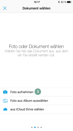 Fax versenden: Schritt 3