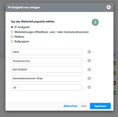 Zoiper Einrichtung mit QR Code Schritt 2