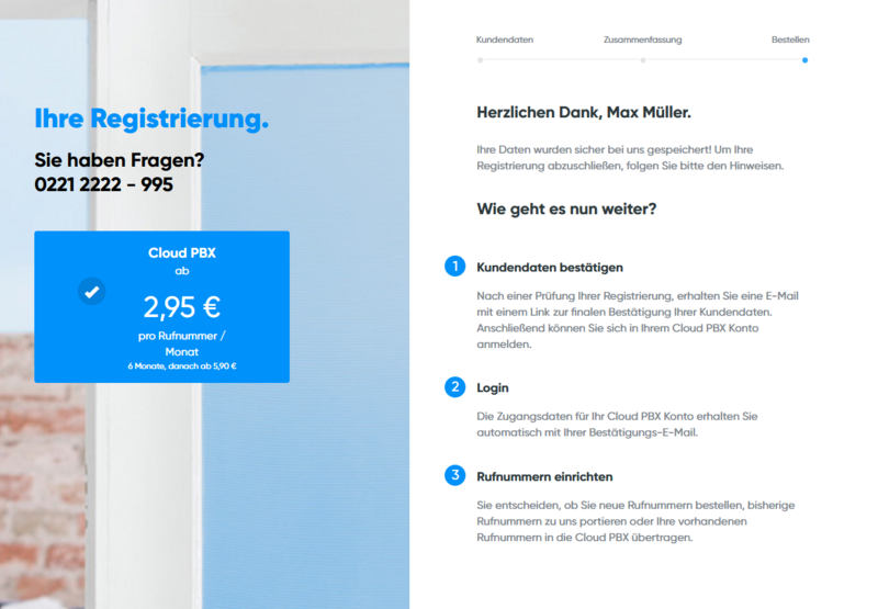 Registrierungsbestätigung