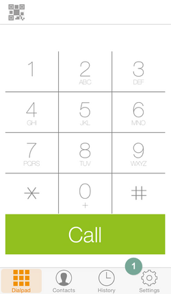 Ansicht IPhone mobile Integration mit Zoiper Schritt 1
