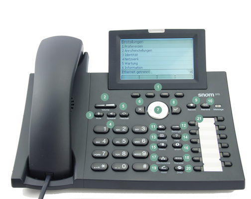 Tastenbelegung snom 300/ 320 / 370