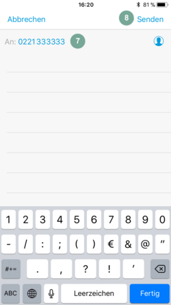 Fax versenden: Schritt 7