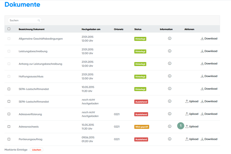 Dokumentenübersicht