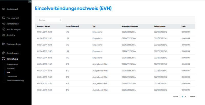 Einzelverbindungsnachweis
