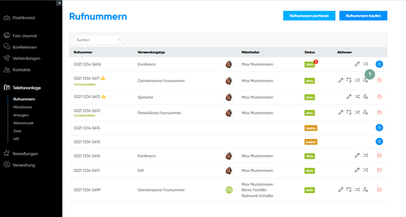 Mitarbeiter zuordnen