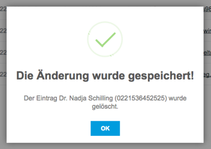 Löschung erfolgreich
