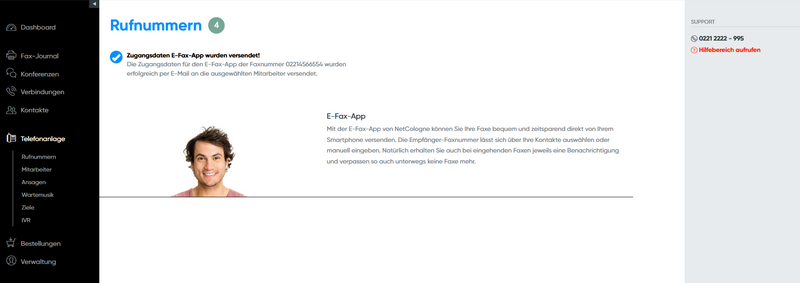 Bestätigung des Versands