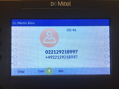 Dreierkonferenz Mitel starten