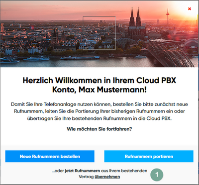 Rufnummernübernahme aus dem Vertrag