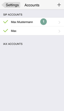 Zoiper Account deaktivieren Schritt 1
