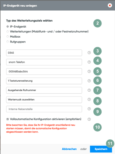 Typ des Weiterleitungsziels