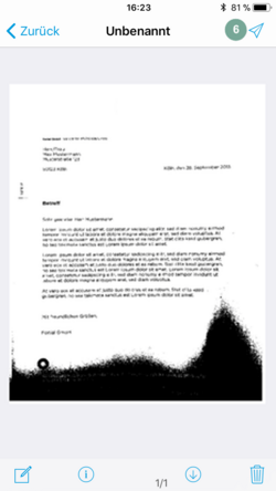 Fax versenden: Schritt 6