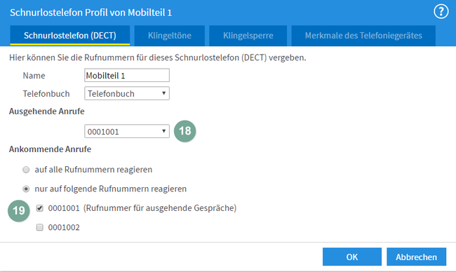 FritzBox Rufnummernzuweisung
