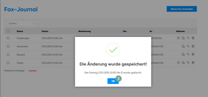 Eintrag löschen Bestätigung