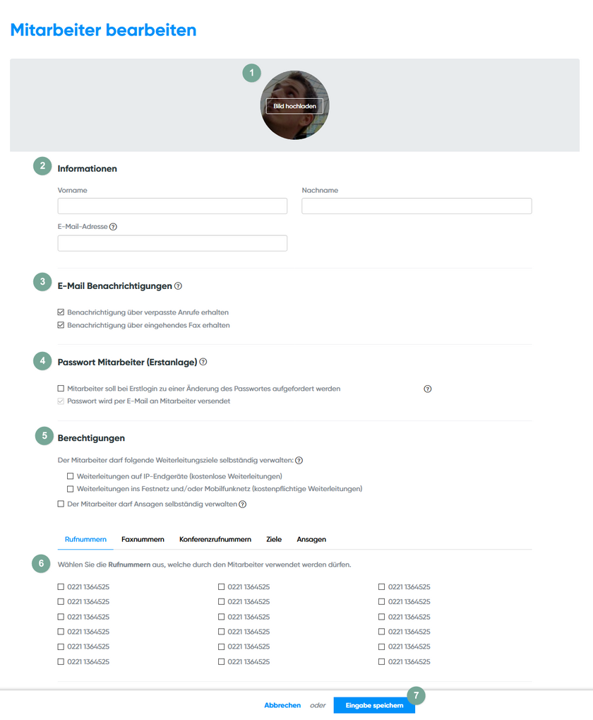 Neuen Mitarbeiter anlegen