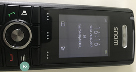 Menue öffnen Snom DECT Gerät