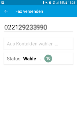 Fax versenden