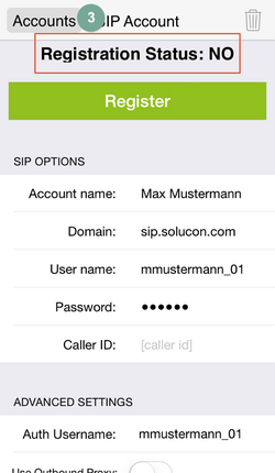 Zoiper Account deaktivieren Schritt 3