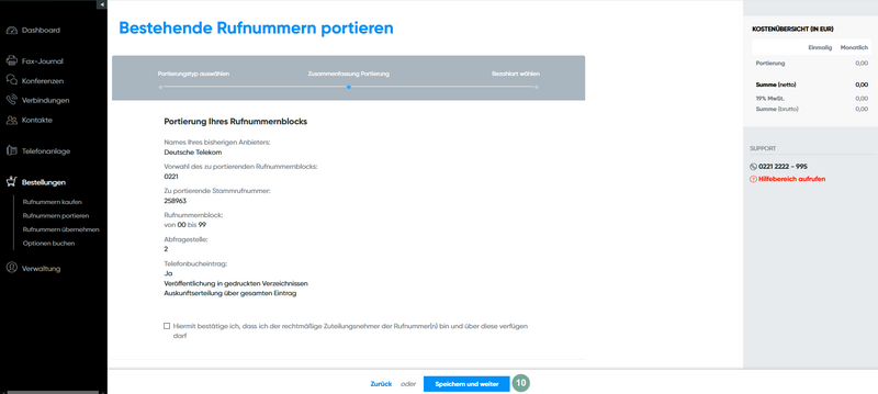 Zusammenfassung des Portierungsauftrags