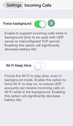 Zoiper im Hintergrund aktivieren Schritt 2
