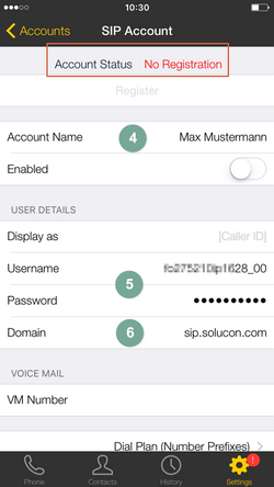 Mobile Integration mit Bria Schritt 4-6