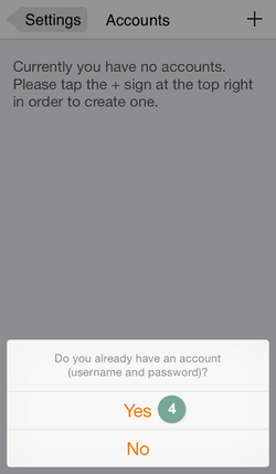 Ansicht IPhone mobile Integration mit Zoiper Schritt 4