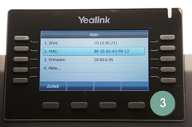Yealink MAC-Adresse abrufen Schritt 3